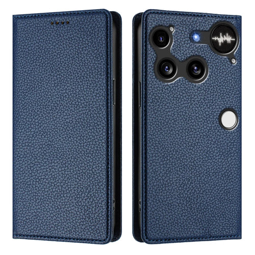 For Nothing Phone (3) 5G Wallet Case RFID Blocking Litchi Texture Leather Mobile Cover - Dark Blue - 1