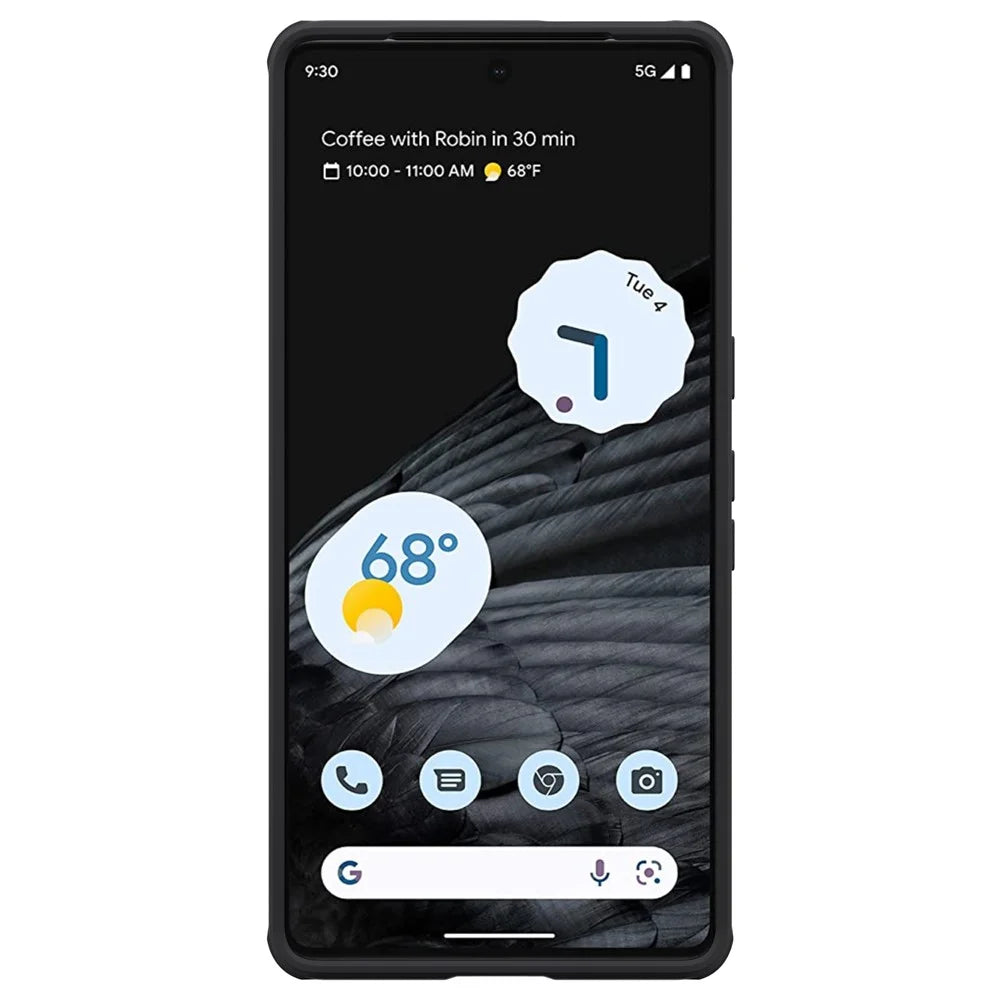 NILLKIN CamShield Pro Series for Google Pixel 7 Pro 5G Drop-proof Phone Case Hard PC Soft TPU Anti-scratch Cell Phone Cover with Slide Camera Cover - Black - 3