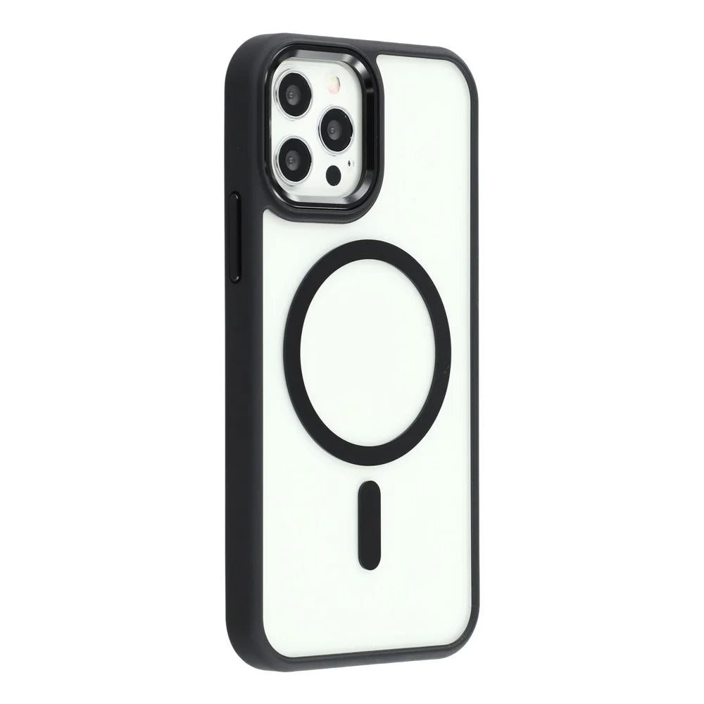 For iPhone 12 Pro Max Case Compatible with MagSafe Anti-Drop TPU + PC Phone Cover - Black - 1