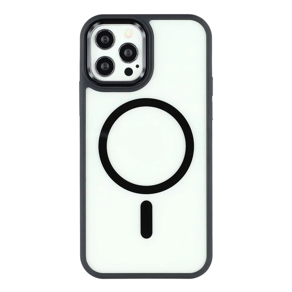 For iPhone 12 Pro Max Case Compatible with MagSafe Anti-Drop TPU + PC Phone Cover - Black - 3
