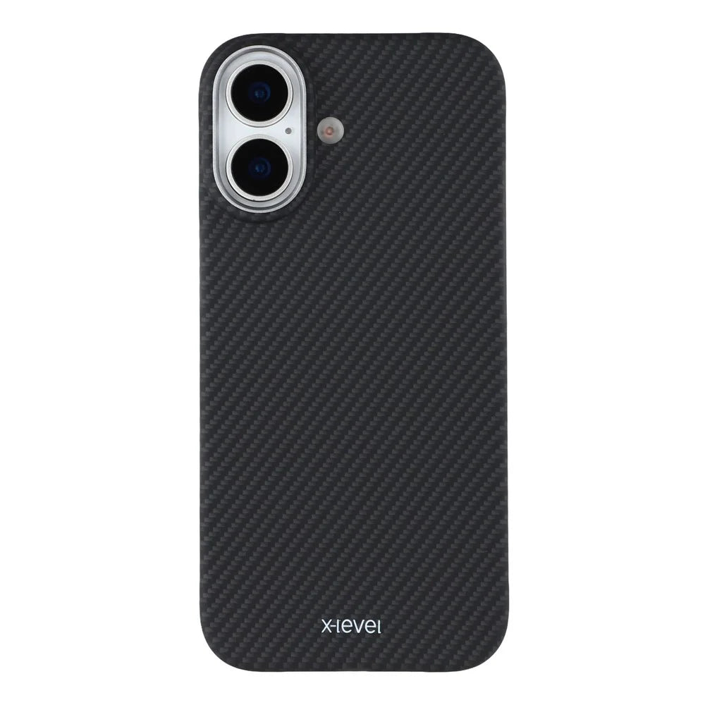 X-LEVEL For iPhone 17 Case Carbon Fiber Texture Hard PC Phone Cover Anti Shock - 3