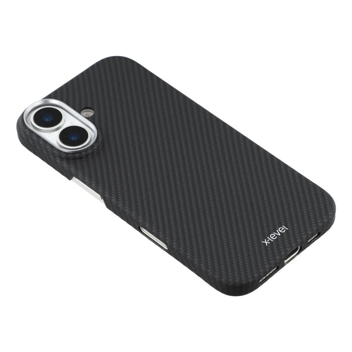X-LEVEL For iPhone 17 Case Carbon Fiber Texture Hard PC Phone Cover Anti Shock - 4