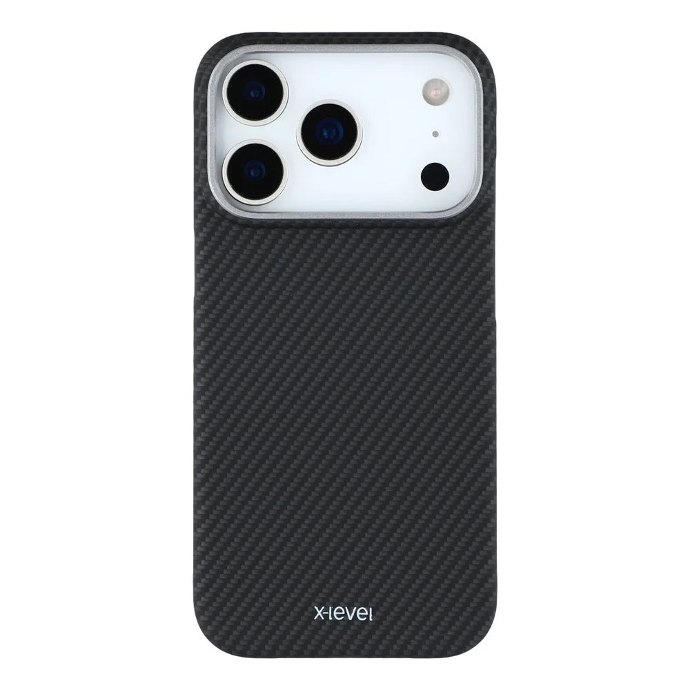 X-LEVEL For iPhone 17 Pro Max Case Carbon Fiber Texture Hard PC Phone Cover Anti Shock - 3