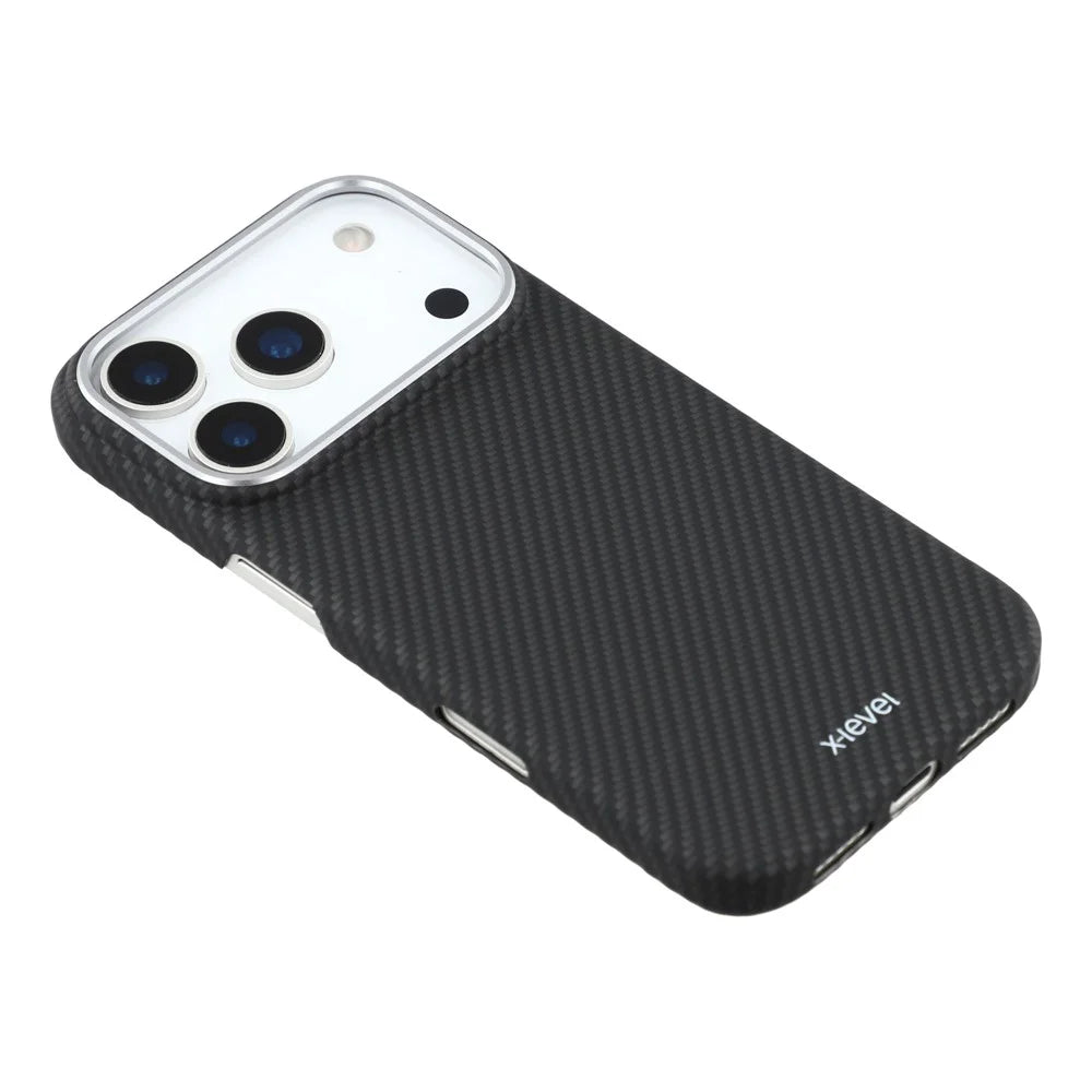 X-LEVEL For iPhone 17 Pro Max Case Carbon Fiber Texture Hard PC Phone Cover Anti Shock - 4