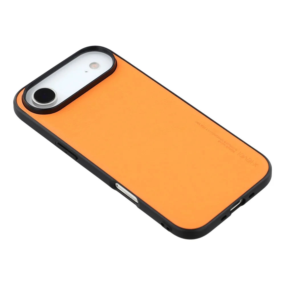 X-LEVEL Bojue-3 Series For iPhone Air Case Leather Coated PC + TPU Phone Back Cover - Orange - 4