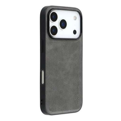 X-LEVEL Bojue-3 Series For iPhone 17 Pro Case Leather Coated PC + TPU Phone Back Cover - Grey - 1