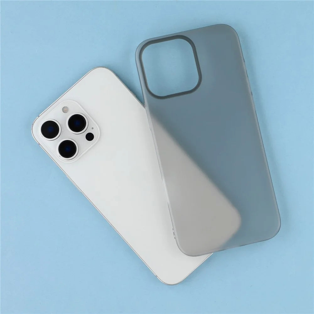 X-LEVEL For iPhone 16 Pro Max Case Scratch Resistant Slim PC Phone Back Cover - Transparent Black - 6