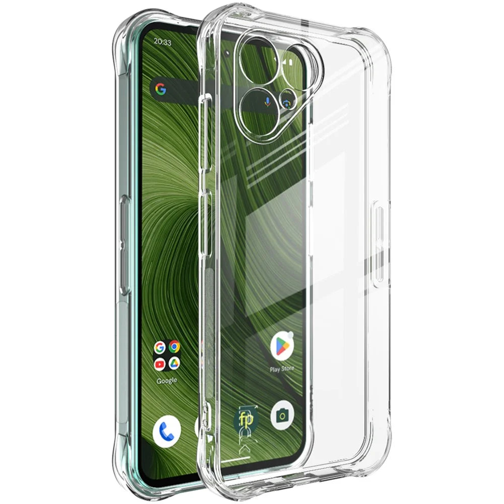 IMAK For Fairphone (Gen. 6) Case TPU Phone Cover Airbag Shockproof Protection - Transparent - 1