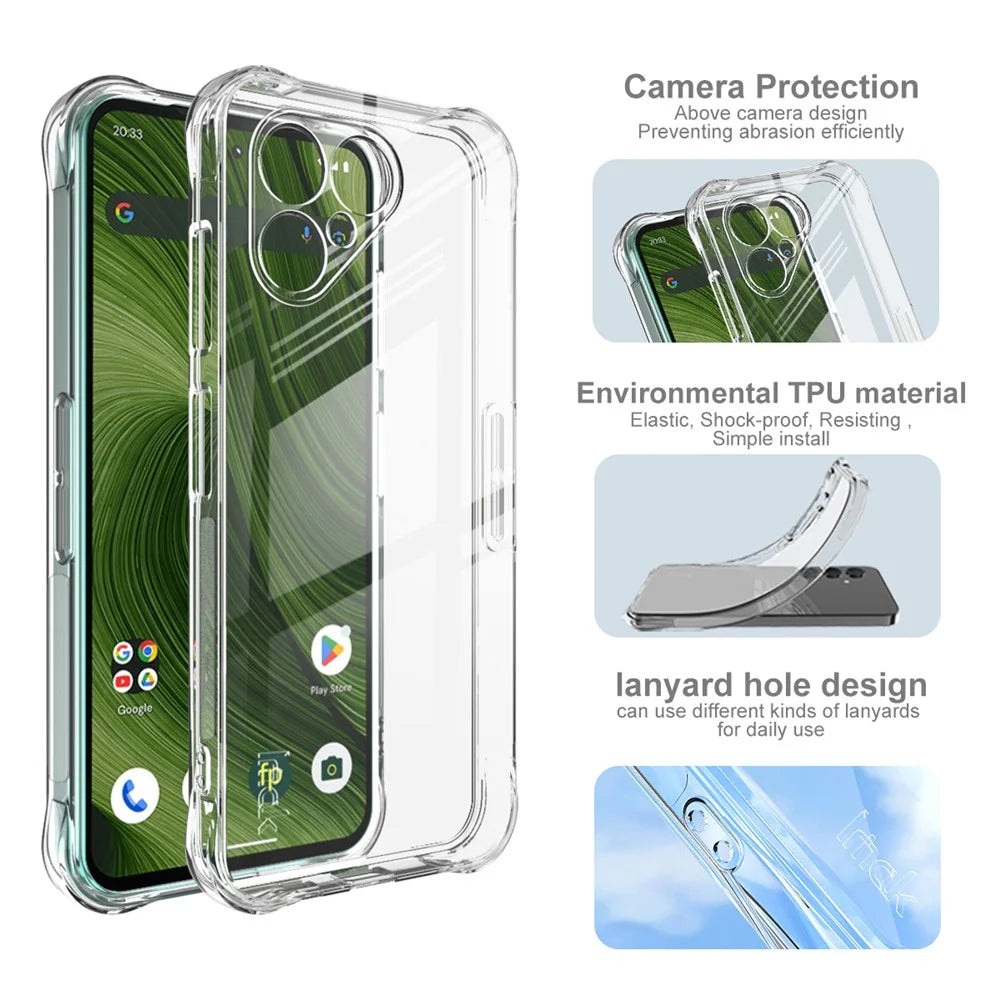 IMAK For Fairphone (Gen. 6) Case TPU Phone Cover Airbag Shockproof Protection - Transparent - 3