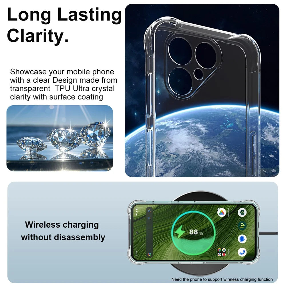 IMAK For Fairphone (Gen. 6) Case TPU Phone Cover Airbag Shockproof Protection - Transparent - 4