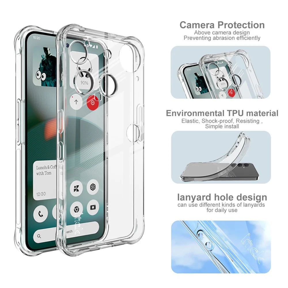 IMAK For Nothing Phone (3) 5G Case TPU Phone Cover Airbag Shockproof Protection - Transparent - 3