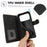 For iPhone 18 Pro Max / 17 Pro Max Case PU Leather Phone Cover with Wallet Stand - Black - 6
