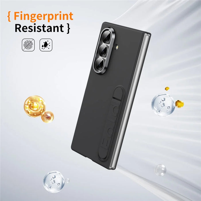 For Samsung Galaxy Z Fold7 5G Case Kickstand Hard PC Phone Cover (without Screen Protector) - Black - 7