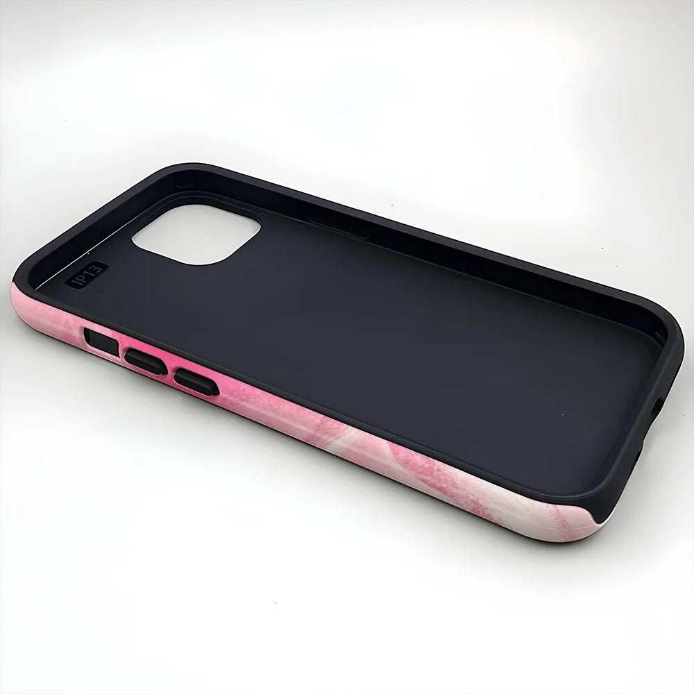 For iPhone 16 Pro Max Case Heat Transfer Marble Pattern Hard PC + TPU Phone Cover - HZ991 - 3