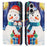 For iPhone 17 Wallet Case Christmas Pattern Printing Leather Phone Cover with Lanyard - Gift Box Snowman - 1