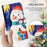 For iPhone 17 Wallet Case Christmas Pattern Printing Leather Phone Cover with Lanyard - Gift Box Snowman - 6
