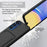 For Samsung Galaxy A54 5G Liquid Silicone Case  Phone Back Cover with Card Holder and Short Strap - Black - 7
