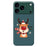 For iPhone 18 Pro / 17 Pro Case Happy Time Deer Pattern Printing Straight Edge TPU Phone Back Cover - Green - 1
