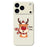 For iPhone 18 Pro Max / 17 Pro Max Case Happy Time Deer Pattern Printing Straight Edge TPU Phone Back Cover - Beige - 1