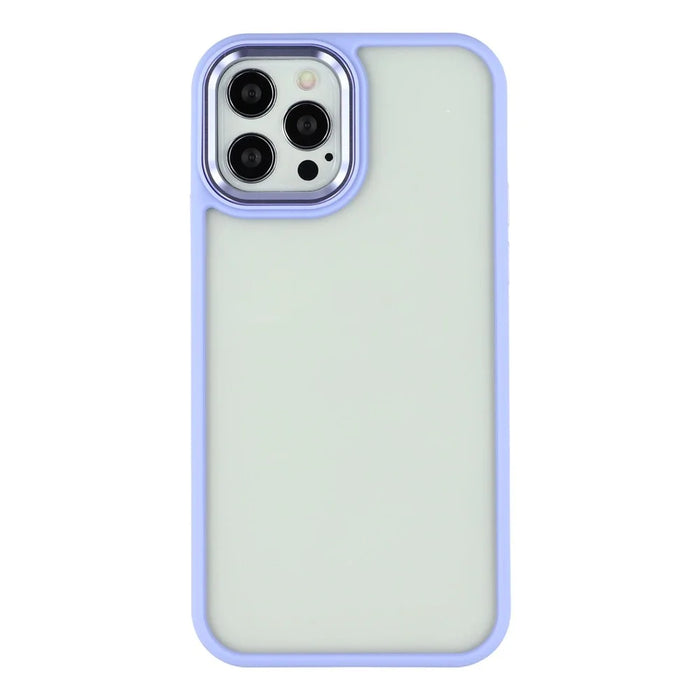 For iPhone 12 / 12 Pro Case Anti-Drop TPU + PC Clear Phone Back Cover - Light Purple - 3
