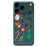 For iPhone 18 Pro / 17 Pro Case Christmas Snowman and Tree Pattern Printing Straight Edge TPU Phone Back Cover - Green - 1