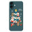 For iPhone 17 Case Christmas Tree Gifts Pattern Printing Straight Edge TPU Phone Back Cover - Green - 1