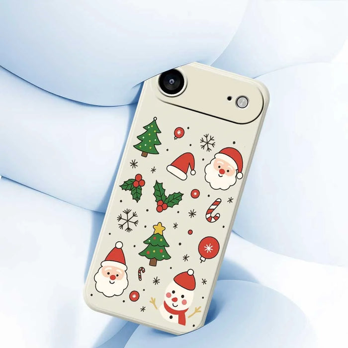 For iPhone Air Case Christmas Theme Pattern Printing Straight Edge TPU Phone Back Cover - Beige - 4