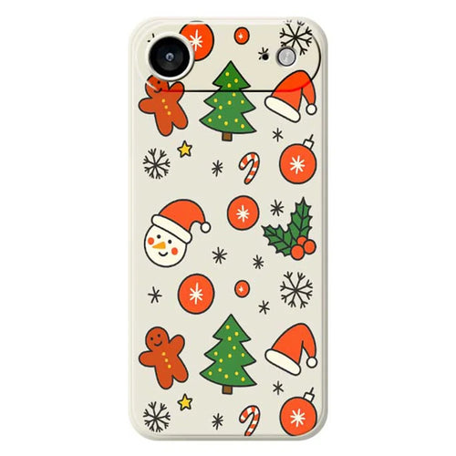 For iPhone Air Case Lovely Christmas Pattern Printing Straight Edge TPU Phone Back Cover - Beige - 1