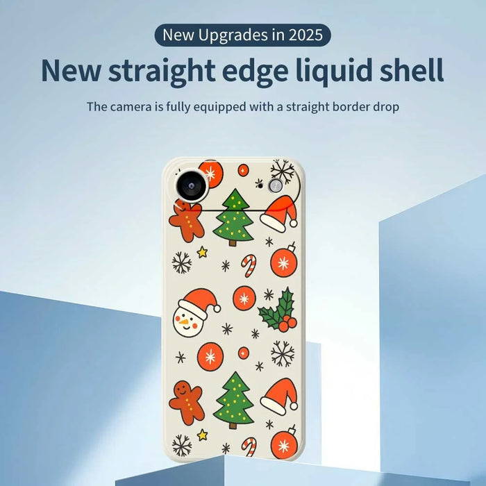 For iPhone Air Case Lovely Christmas Pattern Printing Straight Edge TPU Phone Back Cover - Beige - 2