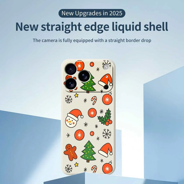 For iPhone 18 Pro / 17 Pro Case Lovely Christmas Pattern Printing Straight Edge TPU Phone Back Cover - Beige - 2
