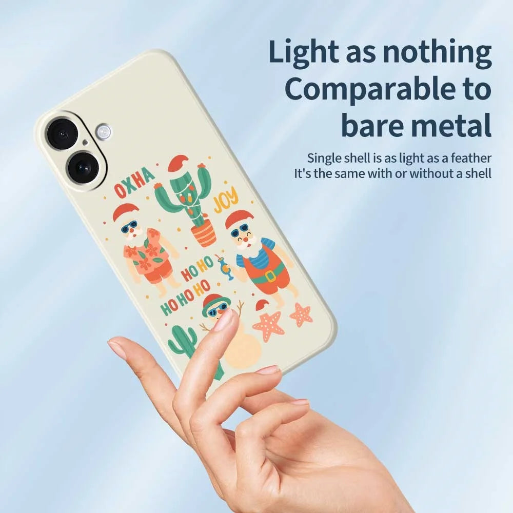 For iPhone 17 Case Fun Playing Pattern Printing Straight Edge TPU Phone Back Cover - Beige - 3