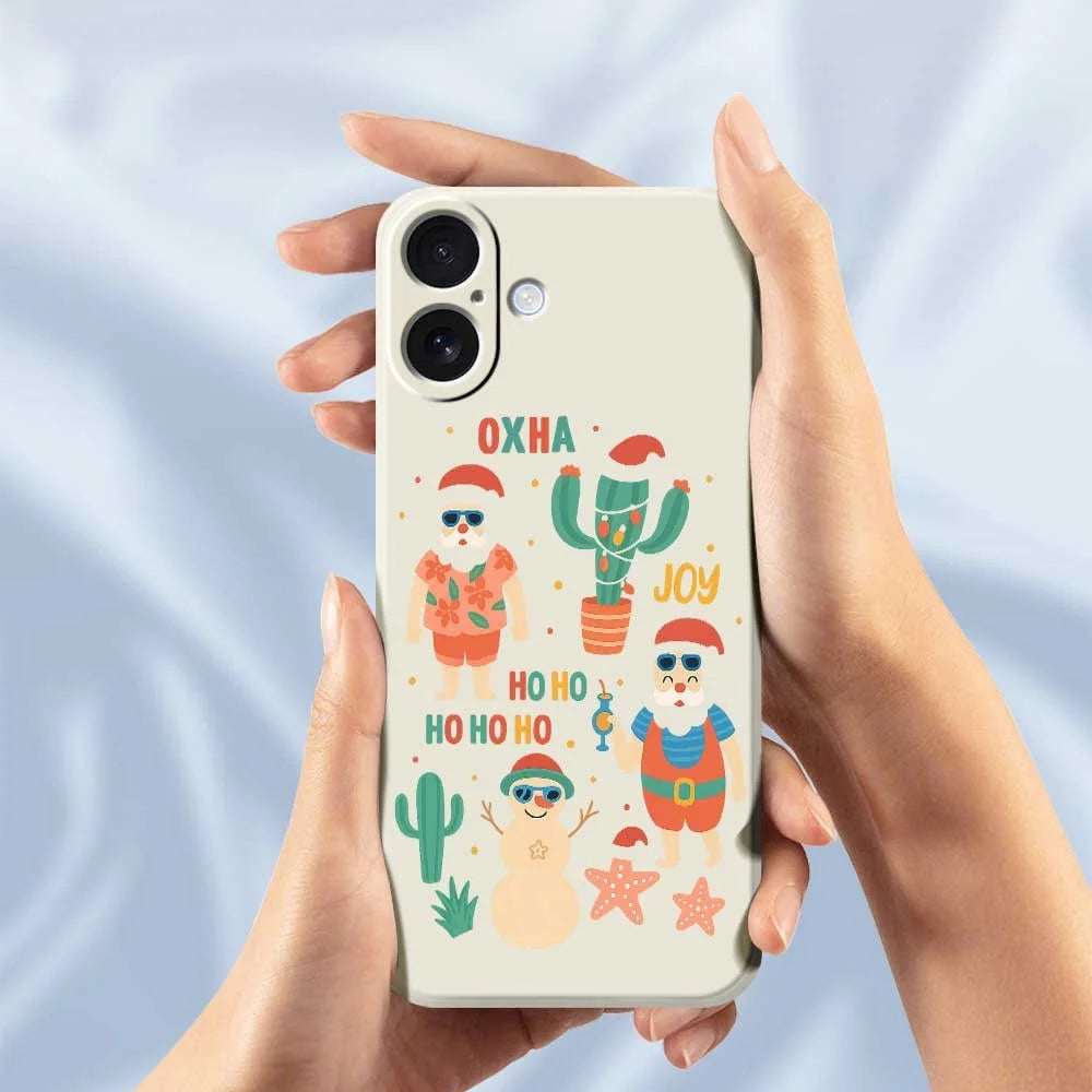For iPhone 17 Case Fun Playing Pattern Printing Straight Edge TPU Phone Back Cover - Beige - 4