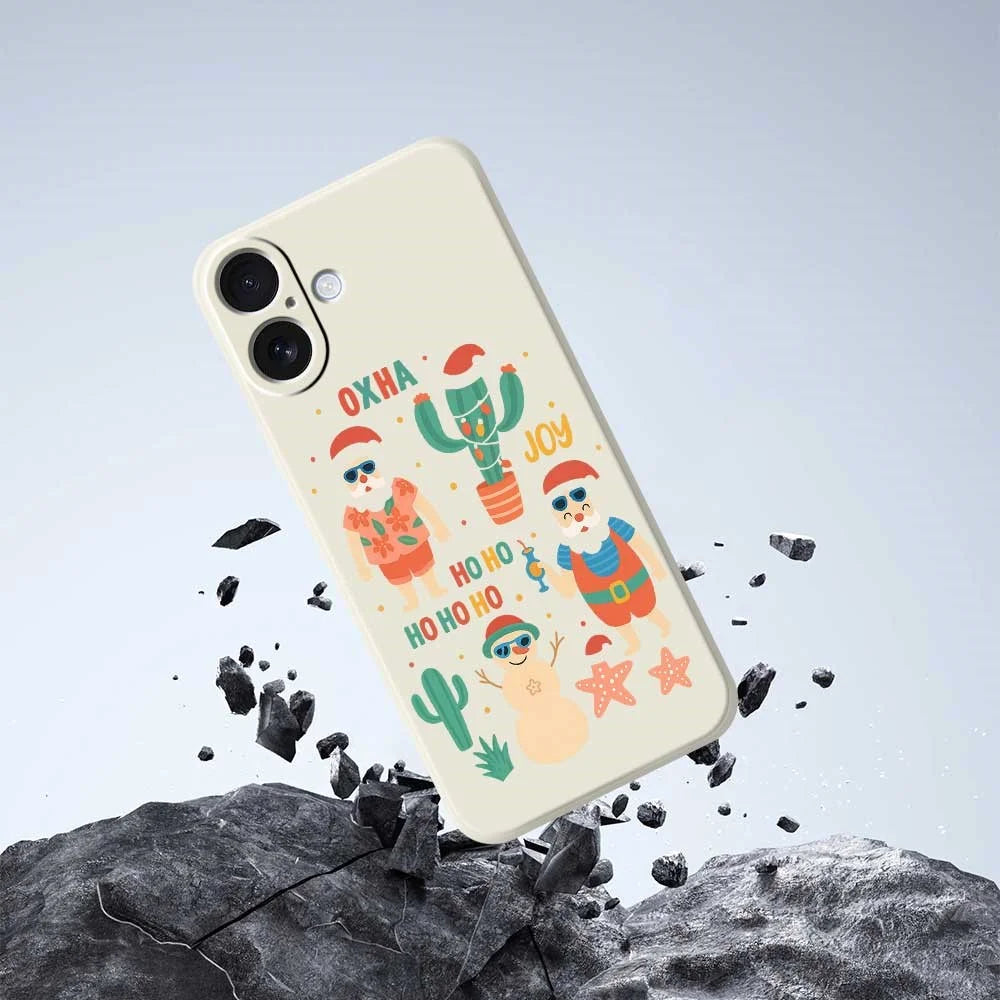 For iPhone 17 Case Fun Playing Pattern Printing Straight Edge TPU Phone Back Cover - Beige - 5