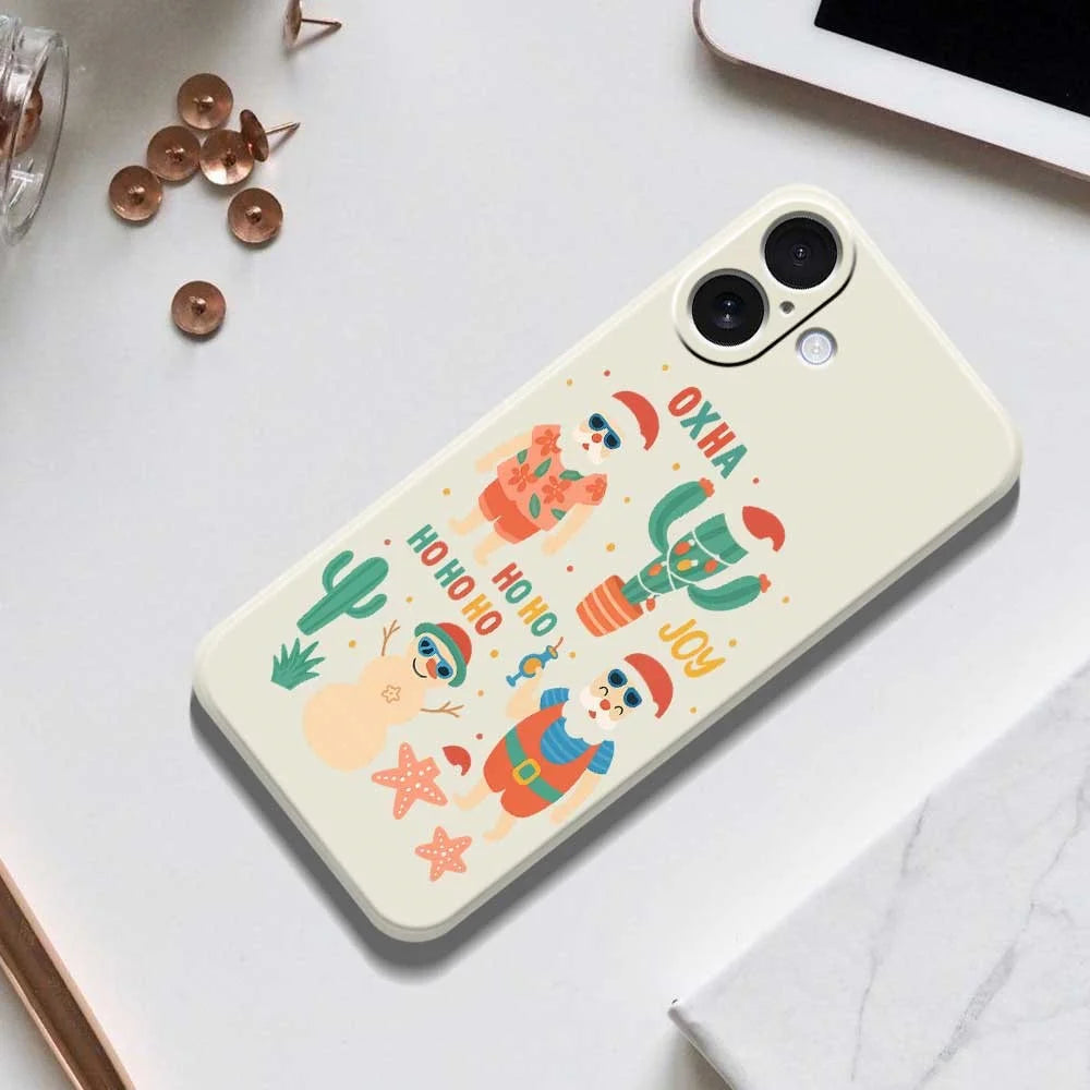 For iPhone 17 Case Fun Playing Pattern Printing Straight Edge TPU Phone Back Cover - Beige - 6