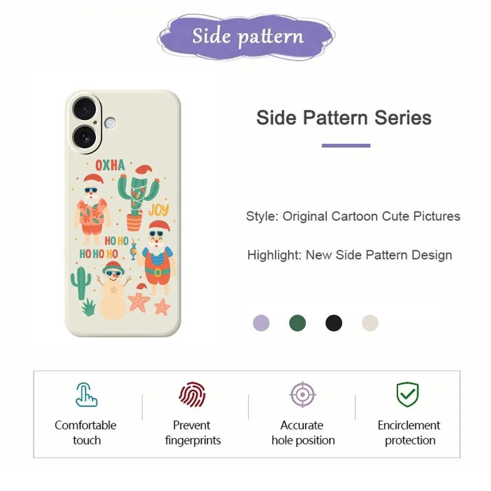 For iPhone 17 Case Fun Playing Pattern Printing Straight Edge TPU Phone Back Cover - Beige - 7