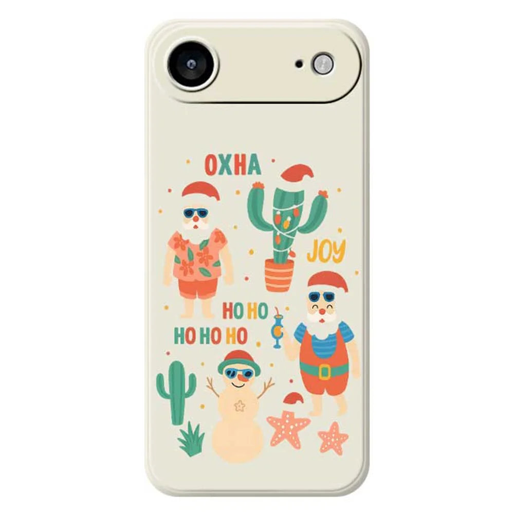 For iPhone Air Case Fun Playing Pattern Printing Straight Edge TPU Phone Back Cover - Beige - 1