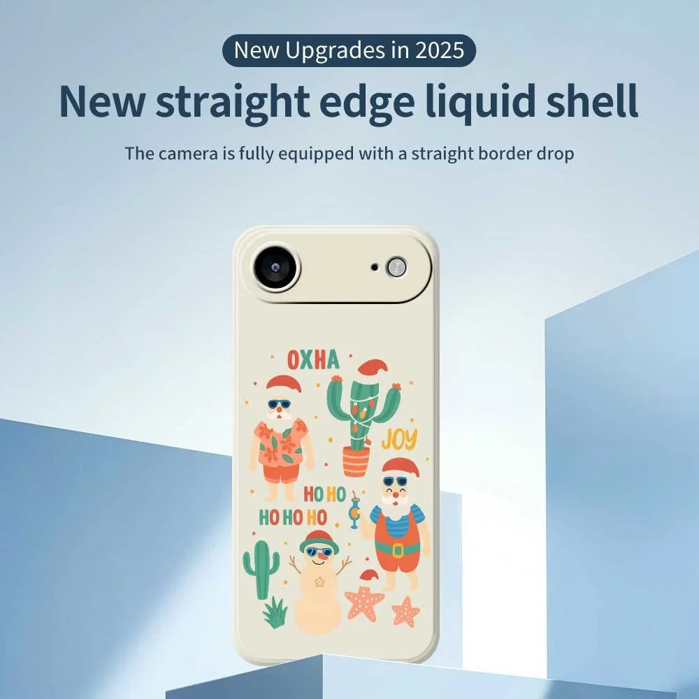 For iPhone Air Case Fun Playing Pattern Printing Straight Edge TPU Phone Back Cover - Beige - 2