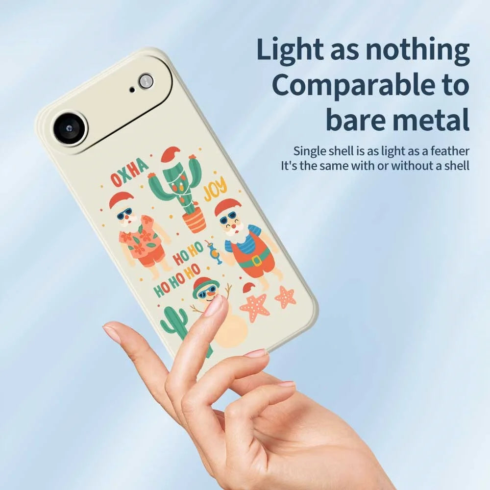 For iPhone Air Case Fun Playing Pattern Printing Straight Edge TPU Phone Back Cover - Beige - 3
