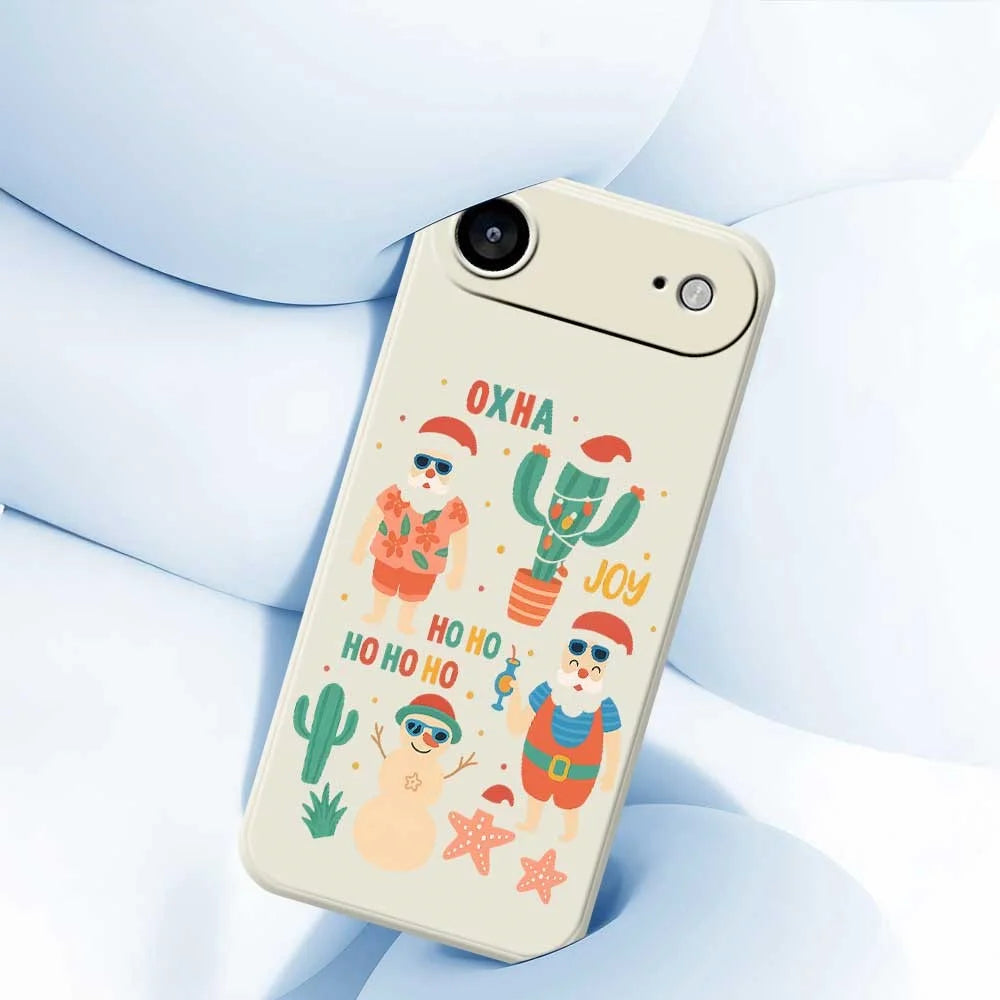 For iPhone Air Case Fun Playing Pattern Printing Straight Edge TPU Phone Back Cover - Beige - 4