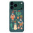 For iPhone 18 Pro / 17 Pro Case Fun Playing Pattern Printing Straight Edge TPU Phone Back Cover - Green - 1