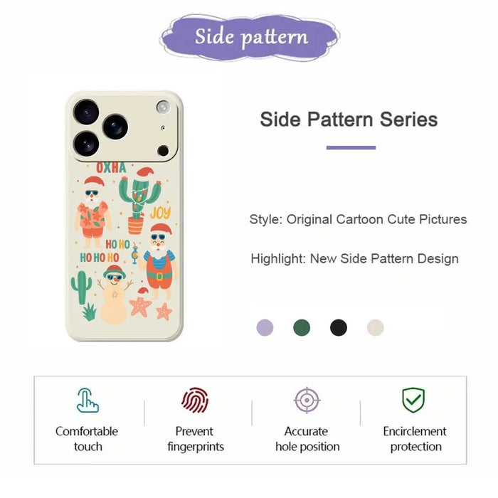 For iPhone 18 Pro / 17 Pro Case Fun Playing Pattern Printing Straight Edge TPU Phone Back Cover - Green - 7