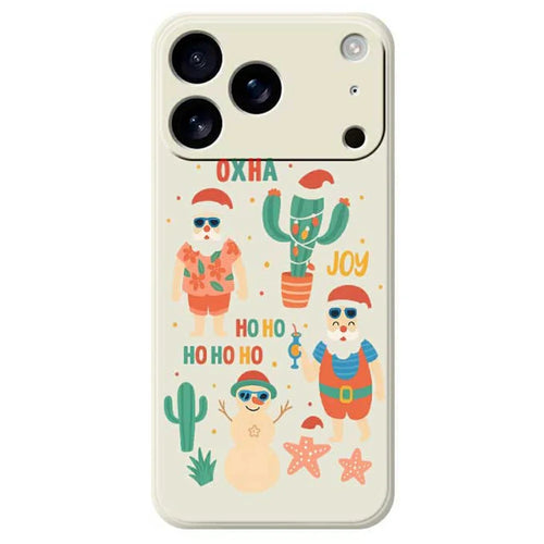 For iPhone 18 Pro Max / 17 Pro Max Case Fun Playing Pattern Printing Straight Edge TPU Phone Back Cover - Beige - 1