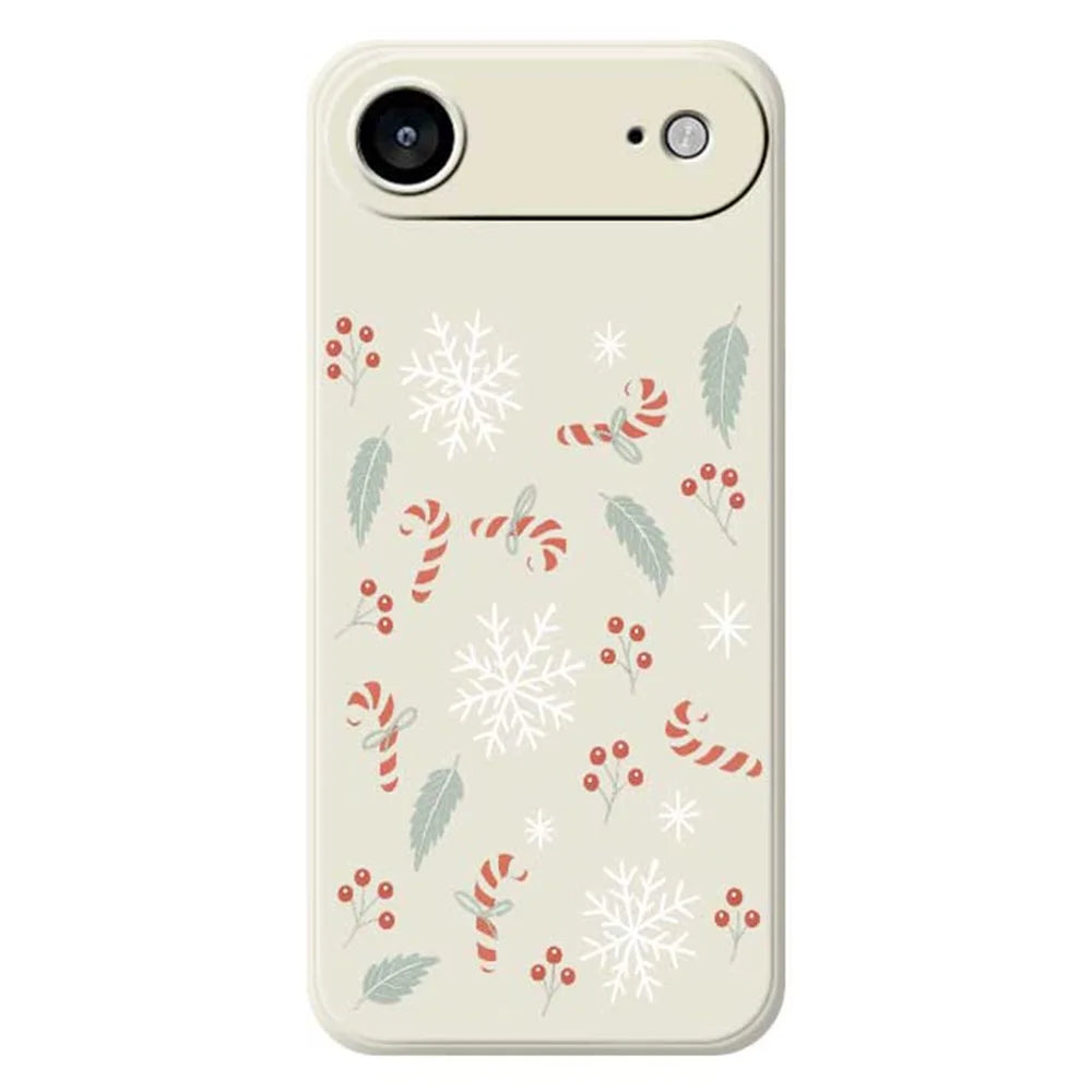 For iPhone Air Case Leaves and Canes Pattern Printing Straight Edge TPU Phone Back Cover - Beige - 1