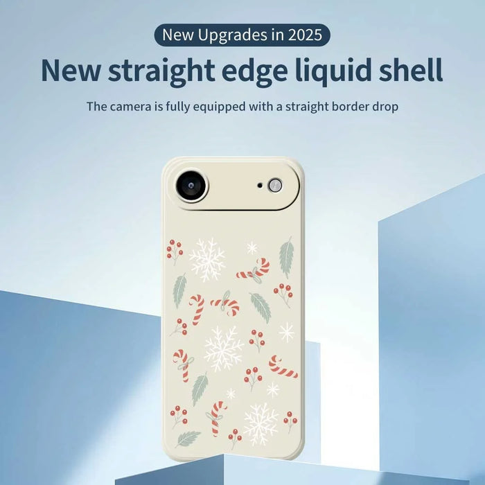 For iPhone Air Case Leaves and Canes Pattern Printing Straight Edge TPU Phone Back Cover - Beige - 2