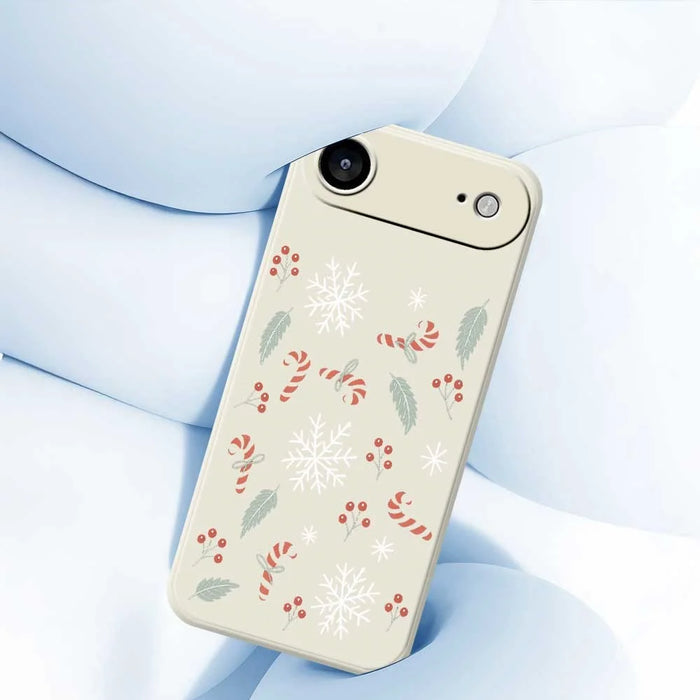 For iPhone Air Case Leaves and Canes Pattern Printing Straight Edge TPU Phone Back Cover - Beige - 4
