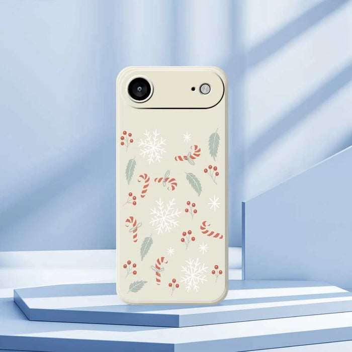 For iPhone Air Case Leaves and Canes Pattern Printing Straight Edge TPU Phone Back Cover - Beige - 7