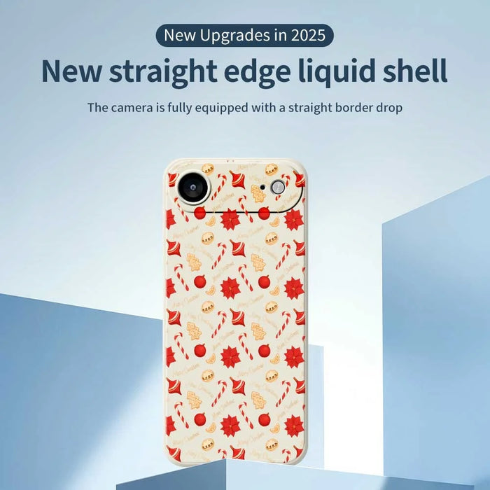 For iPhone Air Case Christmas Candy Pattern Printing Straight Edge TPU Phone Back Cover - Beige - 2