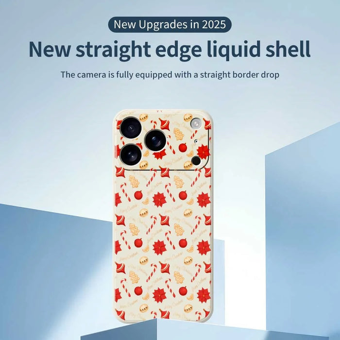 For iPhone 18 Pro Max / 17 Pro Max Case Christmas Candy Pattern Printing Straight Edge TPU Phone Back Cover - Green - 2