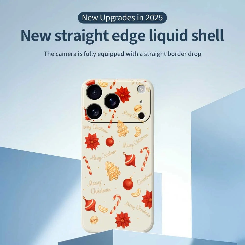 For iPhone 18 Pro Max / 17 Pro Max Case Christmas Big Candy Pattern Printing Straight Edge TPU Phone Back Cover - Green - 2