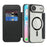 For iPhone Air Case Compatible with MagSafe RFID Blocking Leather Phone Cover - Black - 2